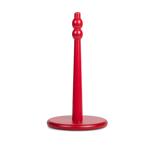 Wooden Kitchen Roll Holder in Chilli Red British Colour Standard