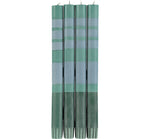 BRITISH COLOUR STANDARD - 25cm / 10'' H Striped Beryl Green, Bokhara & Moonstone Eco Dinner Candles, Gift Box of 4
