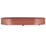 BRITISH COLOUR STANDARD - 37cm x 25cm / 14'' x 9.8'' Oval Metal Candle Platter - Brick Dust