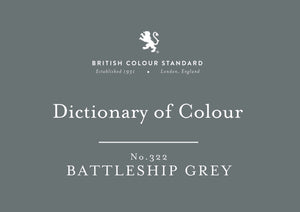 BRITISH COLOUR STANDARD - BATTLESHIP GREY No. 322
