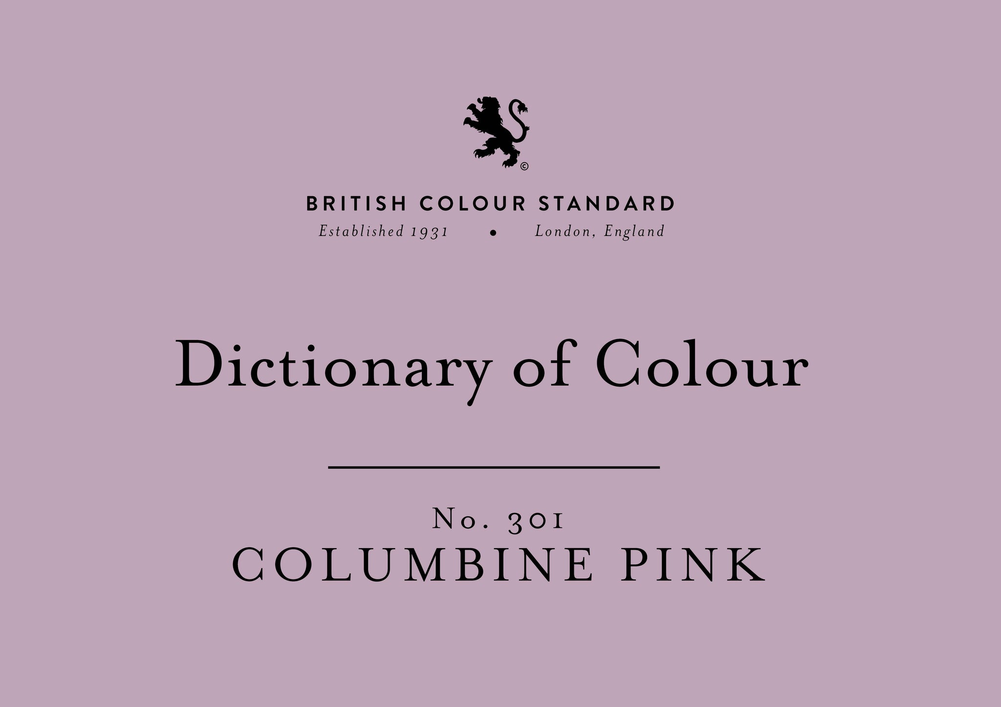 BRITISH COLOUR STANDARD - Columbine Pink No. 301