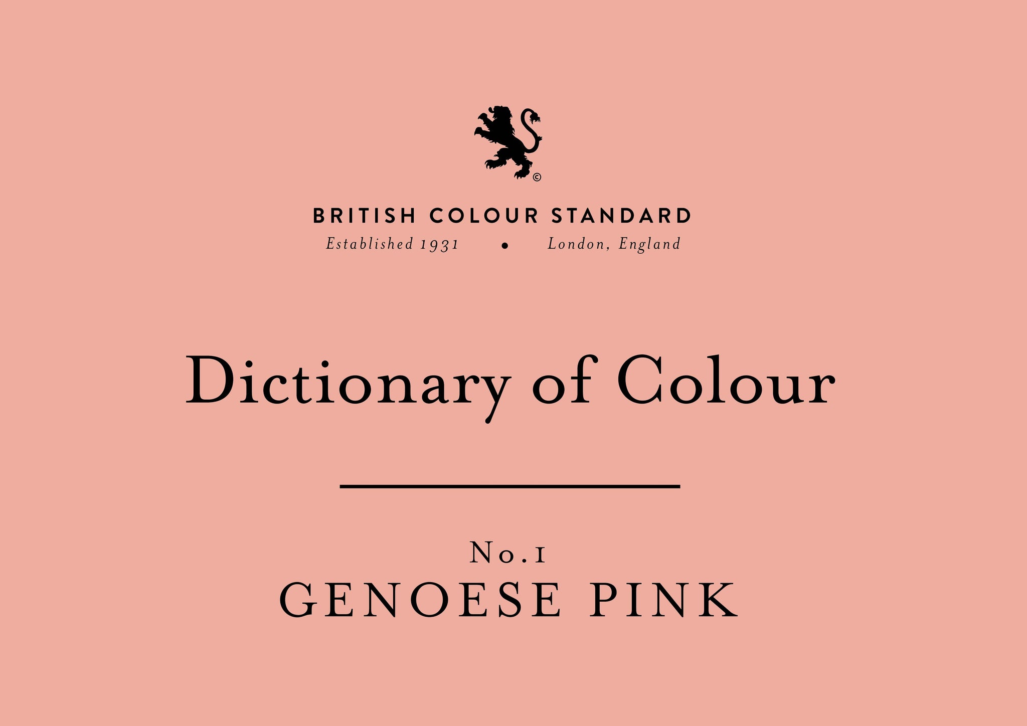 BRITISH COLOUR STANDARD - Genoese Pink No. 1