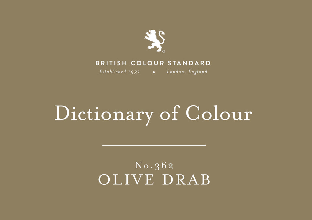 BRITISH COLOUR STANDARD - OLIVE DRAB No. 362