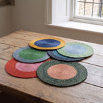 NEW! BRITISH COLOUR STANDARD Seagrass Serving Mat 14.9 " in Pompadour / Midnight