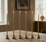 BRITISH COLOUR STANDARD Thin Taper Candleholder in Old Gold - Set of 6