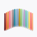 BRITISH COLOUR STANDARD - 25cm / 10'' H  - Mixed Set Rainbow Pack 'Cool Colours' Eco Dinner Candles, Gift Box of 6