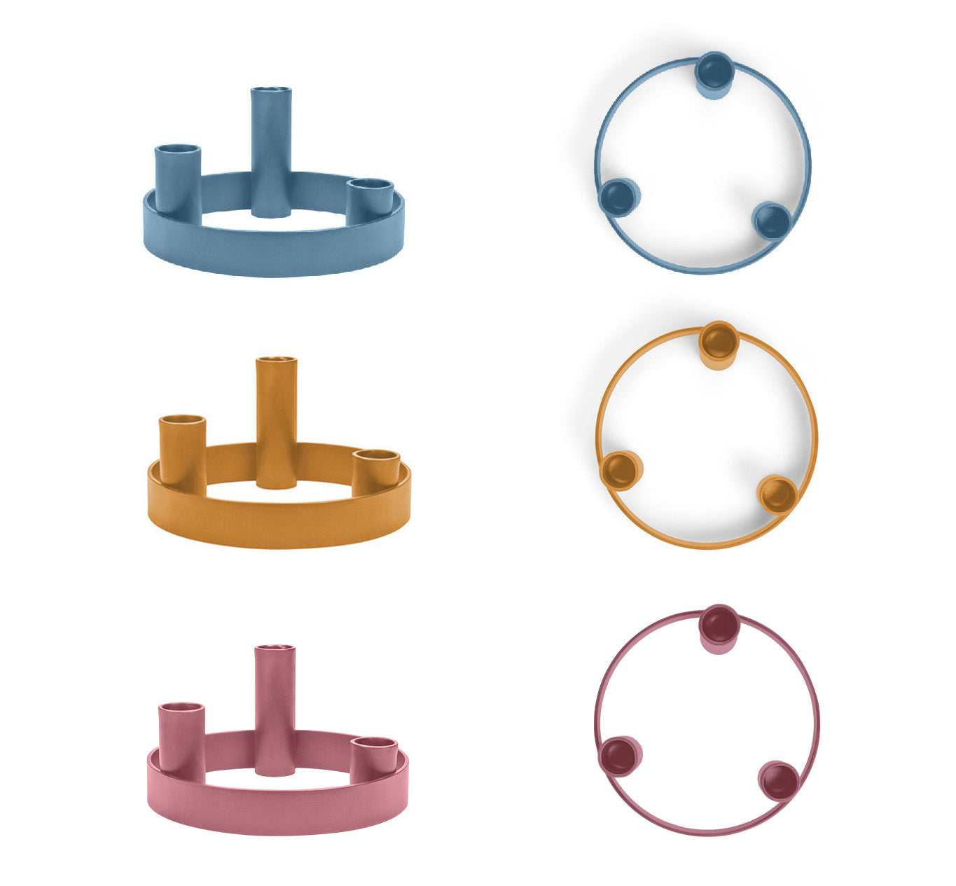 Round Metal Candelabra Ring in Marigold