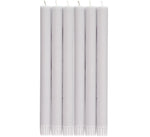 BRITISH COLOUR STANDARD - 25cm / 10'' H Gull Grey Eco Dinner Candles, 25 per pack