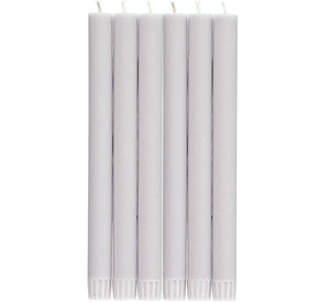 BRITISH COLOUR STANDARD - 25cm / 10'' H Gull Grey Eco Dinner Candles, 25 per pack