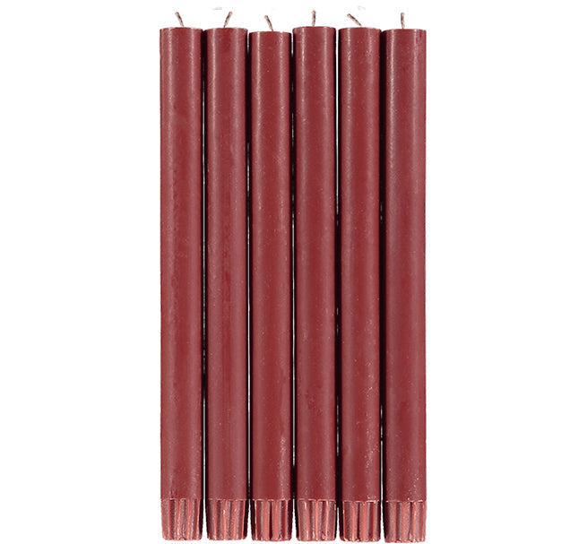 BRITISH COLOUR STANDARD - 25cm / 10'' H Guardsman Red Eco Dinner Candles, 25 per pack