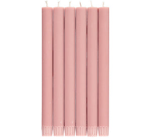 BRITISH COLOUR STANDARD - 25cm / 10'' H Old Rose Eco Dinner Candles, 25 per pack