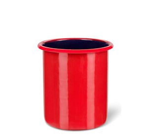 BRITISH COLOUR STANDARD - Medium Enamel Utensil Holder in Chilli Red / Midnight Blue