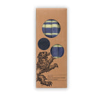 BRITISH COLOUR STANDARD - 25cm / 10'' H  - Striped  - Midnight and Jasmine Eco Dinner Candles, Gift Box of 4