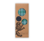 BRITISH COLOUR STANDARD - 25cm / 10'' H  - Striped  - Beryl Green and Moonstone Eco Dinner Candles, Gift Box of 4