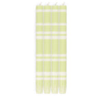 BRITISH COLOUR STANDARD - 25cm / 10'' H  - Striped  - Eco Dinner Eau De Nil and Pearl Candles, Gift Box of 4