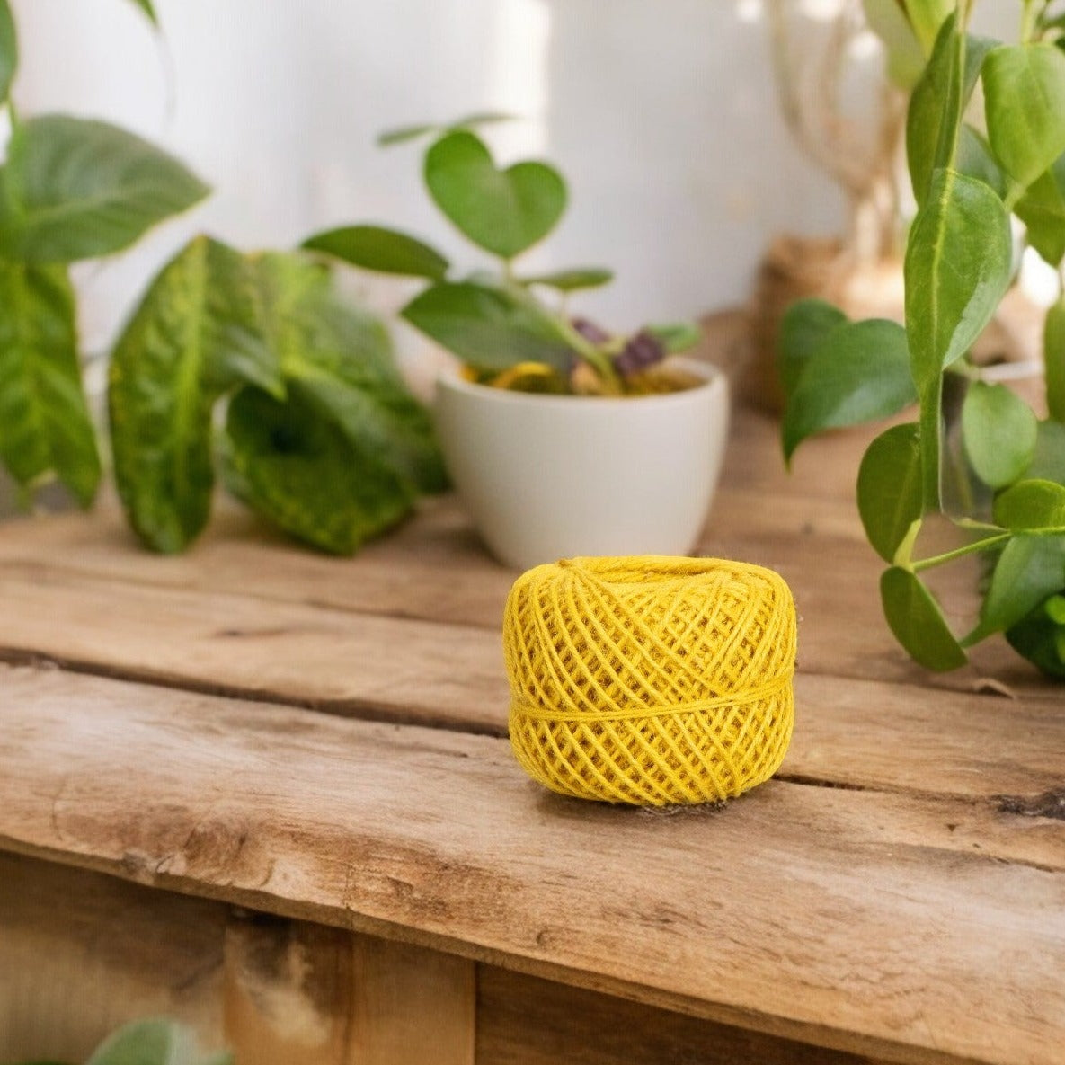 Jute Twine Ball in Jasmine Yellow