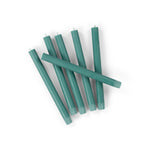BRITISH COLOUR STANDARD - 25cm / 10'' H Beryl Green Eco Dinner Candles, Gift Box of 6