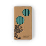 BRITISH COLOUR STANDARD - 25cm / 10'' H Beryl Green Eco Dinner Candles, Gift Box of 6