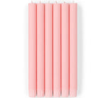 BRITISH COLOUR STANDARD - 25cm / 10'' H Orchid Pink Eco Dinner Candles, Gift Box of 6