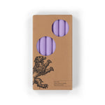 BRITISH COLOUR STANDARD - 25cm / 10'' H Verbena Mauve Eco Dinner Candles, Gift Box of 6