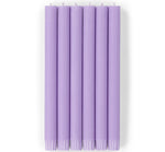 BRITISH COLOUR STANDARD - 25cm / 10'' H Verbena Mauve Eco Dinner Candles, Gift Box of 6