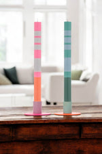 BRITISH COLOUR STANDARD - NEW! Mixed Set 2 - 6 x Small Two-Tone Metal Candleholders