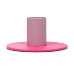 Small 4cm / 1.5''  Two-Tone Venetian & Neyron Pink Metal Candleholder