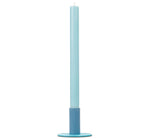 Tall 6cm / 2.36'' Two-Tone Pompadour & Powder Blue Metal Candleholder