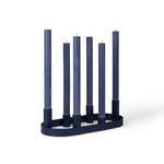 BRITISH COLOUR STANDARD - Oval Metal Candelabra Ring in Midnight Blue