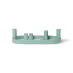 BRITISH COLOUR STANDARD - Oval Metal Candelabra Ring in Opaline Green