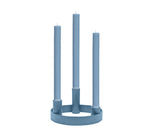 Round Metal Candelabra Ring in Pompadour Blue