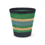BRITISH COLOUR STANDARD Seagrass Waste Paper Basket in Beryl / Midnight