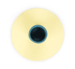 Small Two-Tone Jasmine & Petrol Blue Metal Candleholder