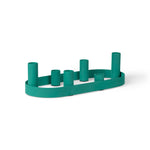 BRITISH COLOUR STANDARD - Oval Metal Candelabra Ring in Beryl Green