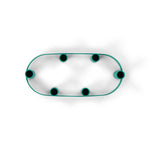 BRITISH COLOUR STANDARD - Oval Metal Candelabra Ring in Beryl Green