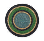 BRITISH COLOUR STANDARD Seagrass Placemat 12.25"  in Beryl Green / Midnight Blue / Tropic Turquoise