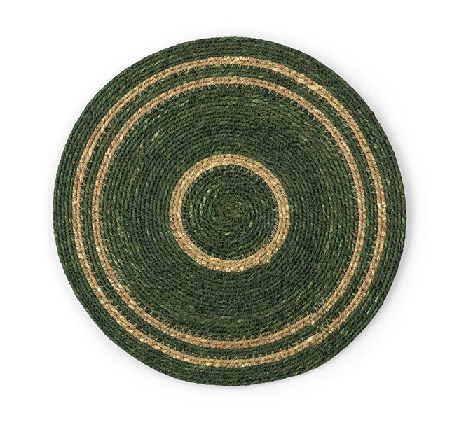 BRITISH COLOUR STANDARD Seagrass Placemat 12.25"  in Olive Green / Natural