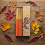 BRITISH COLOUR STANDARD - Thin Taper Candles - Two-Tone in Saffron and Rust