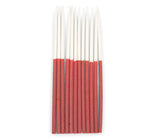 BRITISH COLOUR STANDARD - Thin Taper Candles - Two-Tone in Guardsman Red and Pearl