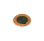 BRITISH COLOUR STANDARD Seagrass Coaster, 4.5" D - Olive / Old Rose