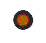 BRITISH COLOUR STANDARD Seagrass Coaster, 4.5" D - Tuscan Yellow / Guardsman Red