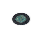 BRITISH COLOUR STANDARD Seagrass Coaster, 4.5" D - Tropic Turquoise / Midnight Blue