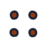 BRITISH COLOUR STANDARD Seagrass Coaster, 4.5" D - Midnight Blue / Rust