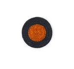 BRITISH COLOUR STANDARD Seagrass Coaster, 4.5" D - Midnight Blue / Rust