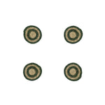 BRITISH COLOUR STANDARD Seagrass Coaster, 4.5" D - Olive Green / Natural