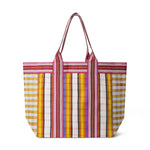 BRITISH COLOUR STANDARD - Eco Woven Shopper / Beach Bag in Indian Yellow and Magenta