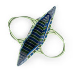 BRITISH COLOUR STANDARD - Eco Woven Shopper / Beach Bag in Medici Blue and Grass Green