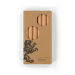 BRITISH COLOUR STANDARD - 25cm / 10'' H  - Khaki Brown Eco Dinner Candles, Gift Box of 6