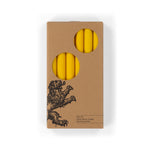 BRITISH COLOUR STANDARD - 25cm / 10'' H  - Bunting Yellow Eco Dinner Candles, Gift Box of 6