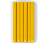 BRITISH COLOUR STANDARD - 25cm / 10'' H  - Bunting Yellow Eco Dinner Candles, Gift Box of 6